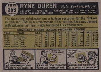 Ryne Duren  baseball card collectible - Main Image 2