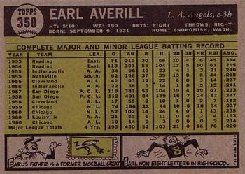 Earl Averill  baseball card collectible - Main Image 2