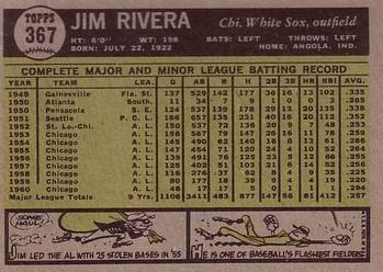 Jim Rivera  baseball card collectible - Main Image 2