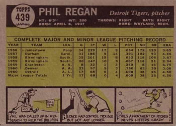 Phil Regan  baseball card collectible - Main Image 2
