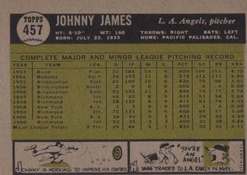 Johnny James  baseball card collectible - Main Image 2