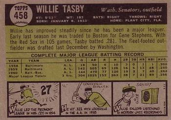 Willie Tasby  baseball card collectible - Main Image 2