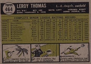 Leroy Thomas  baseball card collectible - Main Image 2