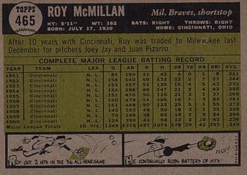 Roy McMillan  baseball card collectible - Main Image 2