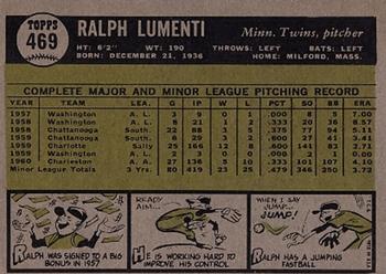 Ralph Lumenti  baseball card collectible - Main Image 2
