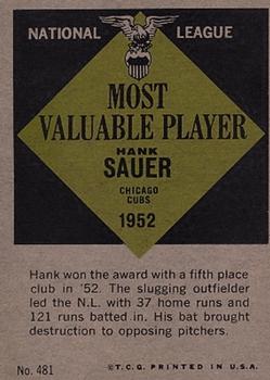 Hank Sauer  baseball card collectible - Main Image 2