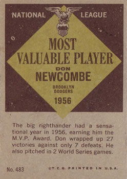 Don Newcombe  baseball card collectible - Main Image 2