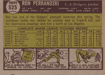 Ron Perranoski  baseball card collectible - Main Image 2