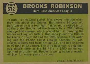 Brooks Robinson  baseball card collectible - Main Image 2