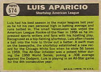 Luis Aparicio  baseball card collectible - Main Image 2