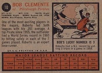Bob Clemente  baseball card collectible - Main Image 2