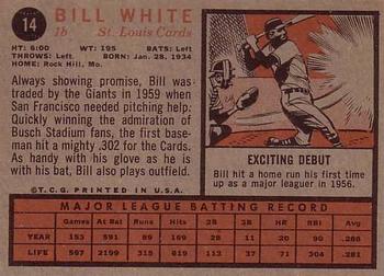 Bill White  baseball card collectible - Main Image 2