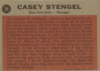 Casey Stengel  baseball card collectible - Main Image 2