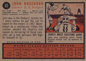 John Roseboro  baseball card collectible - Main Image 2