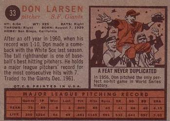 Don Larsen  baseball card collectible - Main Image 2