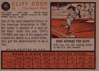Cliff Cook  baseball card collectible - Main Image 2