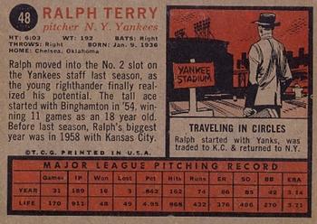 Ralph Terry  baseball card collectible - Main Image 2