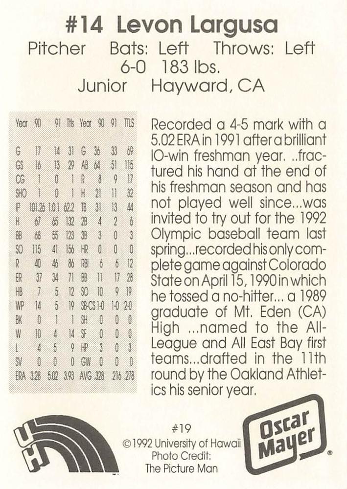 Levon Largusa  baseball card collectible - Main Image 2