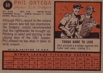 Phil Ortega  baseball card collectible - Main Image 2