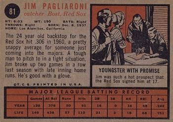 Jim Pagliaroni  baseball card collectible - Main Image 2