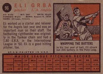 Eli Grba  baseball card collectible - Main Image 2
