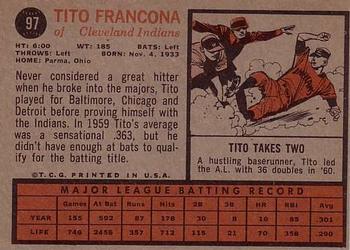 Tito Francona  baseball card collectible - Main Image 2