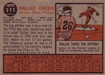 Dallas Green  baseball card collectible - Main Image 2