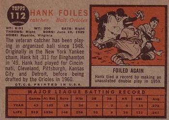 Hank Foiles  baseball card collectible - Main Image 2