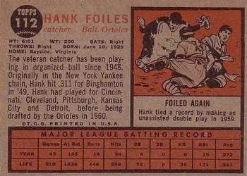 Hank Foiles  baseball card collectible - Main Image 2