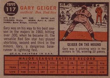 Gary Geiger  baseball card collectible - Main Image 2