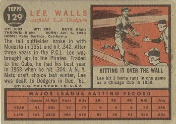 Lee Walls  baseball card collectible - Main Image 2