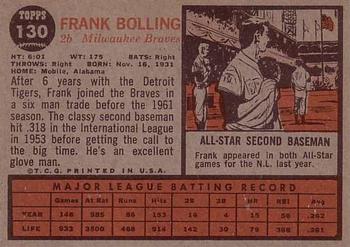 Frank Bolling  baseball card collectible - Main Image 2