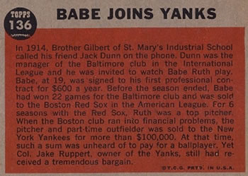 Babe Joins the Yanks  baseball card collectible - Main Image 2