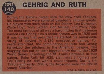 Gehrig and Ruth  baseball card collectible - Main Image 2