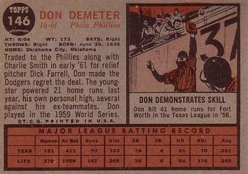 Don Demeter  baseball card collectible - Main Image 2