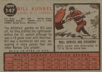 Bill Kunkel  baseball card collectible - Main Image 2