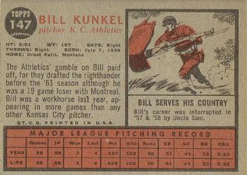 Bill Kunkel  baseball card collectible - Main Image 2