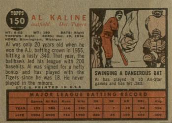 Al Kaline  baseball card collectible - Main Image 2