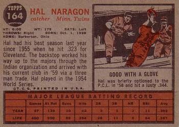 Hal Naragon  baseball card collectible - Main Image 2