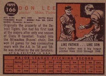 Don Lee  baseball card collectible - Main Image 2