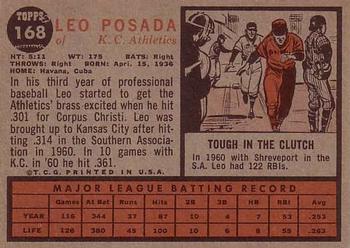 Leo Posada  baseball card collectible - Main Image 2
