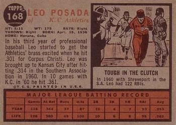 Leo Posada  baseball card collectible - Main Image 2