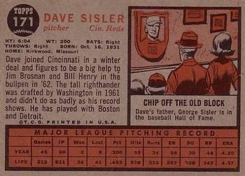 Dave Sisler  baseball card collectible - Main Image 2