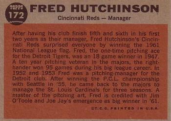 Fred Hutchinson  baseball card collectible - Main Image 2