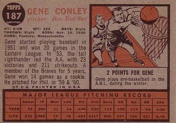 Gene Conley  baseball card collectible - Main Image 2