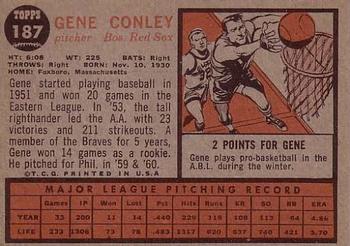 Gene Conley  baseball card collectible - Main Image 2