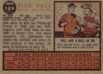 Dick Hall  baseball card collectible - Main Image 2