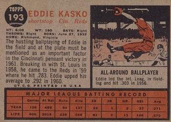 Eddie Kasko  baseball card collectible - Main Image 2