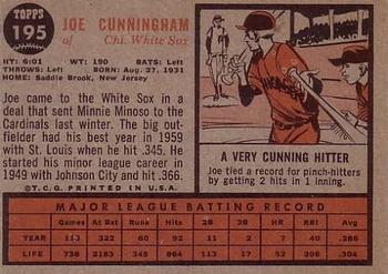 Joe Cunningham  baseball card collectible - Main Image 2