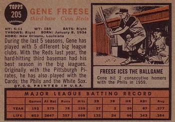 Gene Freese  baseball card collectible - Main Image 2